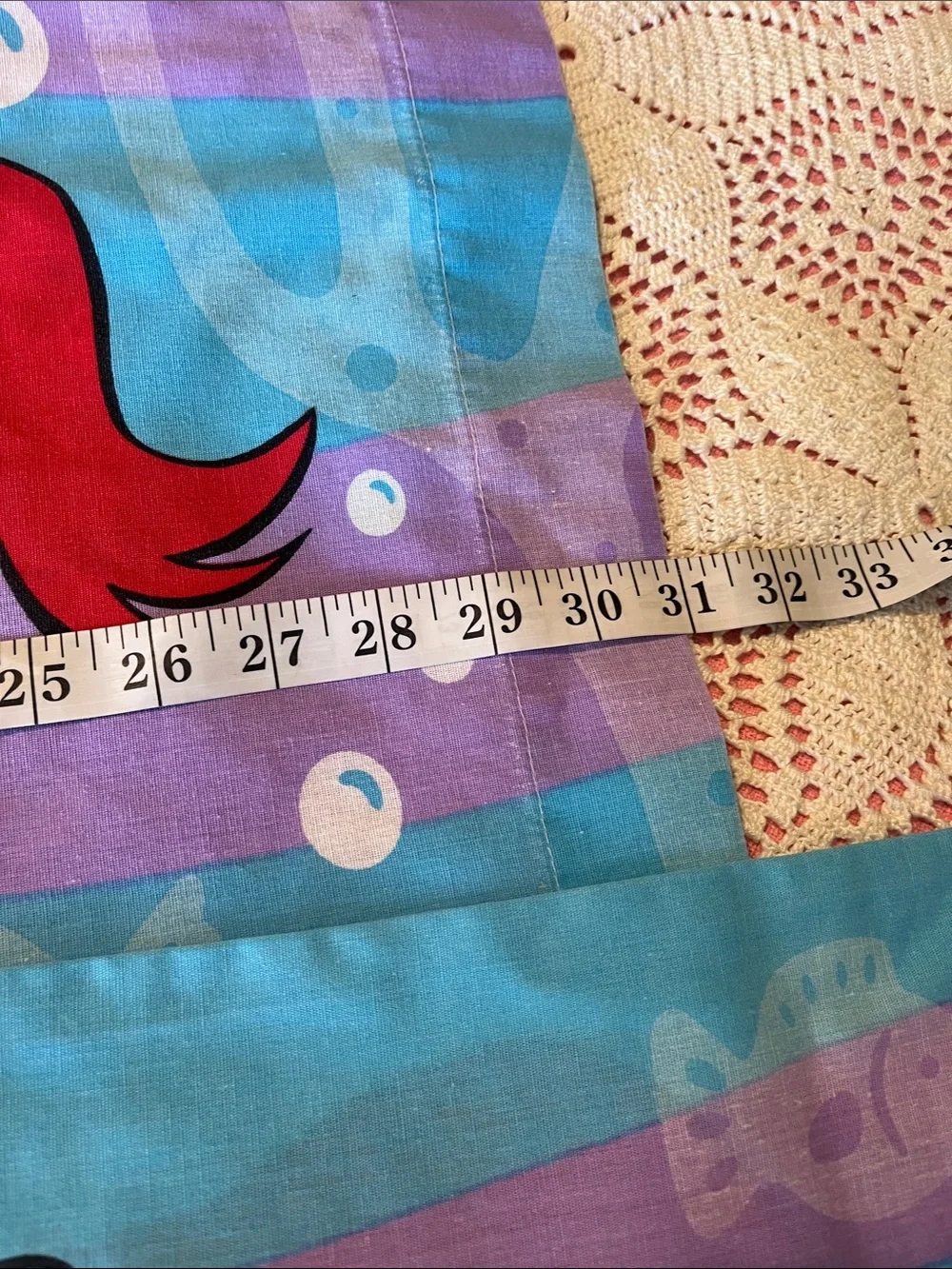 Disney Little Mermaid Pillowcases in Red, Yellow, Blue and Purple